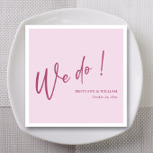 Custom Elegant Rosa auf Blush Wir machen Script Ho Serviette