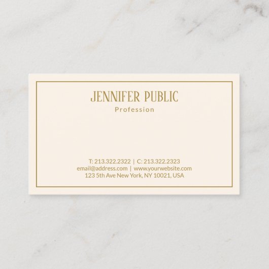 Custom Elegant Ruby Red & Gold Luxurious Visitenkarte (Rückseite)