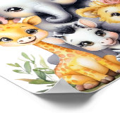 Custom Elegant Safari Kinderzimmer Baby Animal Poster (Ecke)