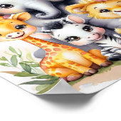 Custom Elegant Safari Kinderzimmer Baby Animal Poster (Ecke)