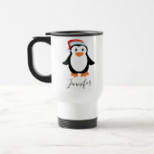 custom Elegant Script Name Stilvolle Pinguin 2022 Reisebecher (Links)
