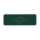 Custom Elegant Script Smarald Green Name Address (Vorne)
