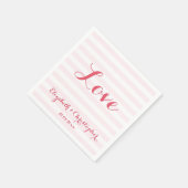 Custom Elegant Script Wedding Liebe Paper Napkins Serviette (Ecke)