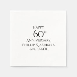 Custom Elegant Simple 60-jähriges Party Serviette