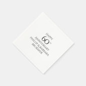 Custom Elegant Simple 60-jähriges Party Serviette (Ecke)