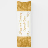 Custom Elegant Simple Gold 50-jähriges Party Banner (Vertikal)