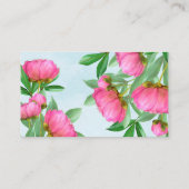 Custom Elegant Simple Stylish Pink Chic Floral Visitenkarte (Rückseite)