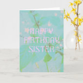 Custom Elegant Sister Birthday Karte (Gelbe Blume)