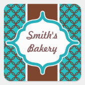 Custom Elegant Türkis Sticker (Vorderseite)