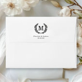 Custom Elegant Wappen Monogram Wedding Gummistempel
