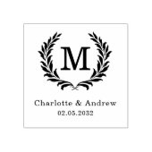 Custom Elegant Wappen Monogram Wedding Gummistempel (Prägung)