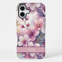 Custom Elegant Watercolor Cherry Blossom Sakura iPhone 16 Plus Hülle