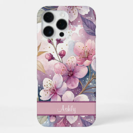 Custom Elegant Watercolor Cherry Blossom Sakura iPhone 16 Pro Max Hülle