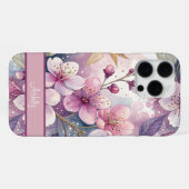 Custom Elegant Watercolor Cherry Blossom Sakura iPhone Hülle (Rückseite (Horizontal))