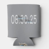 Custom Elegant Wedding Day Gefallen Dosenkühler (Rückseite)