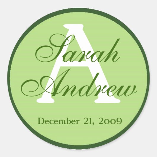 Custom Elegant Wedding Stickers 4 (Vorderseite)