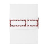 Custom Elegant Wedding White und Waroon Einladungsbanderole (Rückseitenbeispiel)