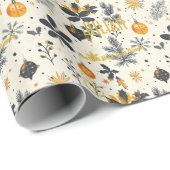 Custom Elegant White and Gold Weihnachten Geschenkpapier (Rolleneckpunkt)