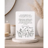 Custom Elegant Wildflower Funeral Thank You Card Dankeskarte
