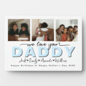 Custom Elegant Wir Liebe Sie Daddy Foto Collage Fotoplatte (Vorderseite)