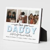 Custom Elegant Wir Liebe Sie Daddy Foto Collage Fotoplatte (Seite)
