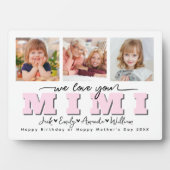 Custom Elegant Wir Liebe Sie Mimi Foto Collage Fotoplatte (Vorderseite)