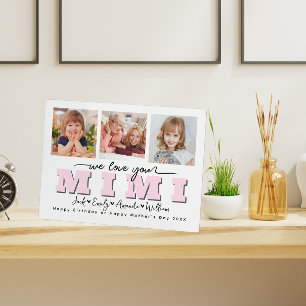 Custom Elegant Wir Liebe Sie Mimi Foto Collage Fotoplatte
