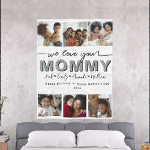 Custom Elegant Wir Liebe Sie Mommy Foto Collage