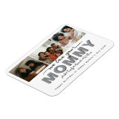 Custom Elegant Wir Liebe Sie Mommy Foto Collage Magnet (Linke Seite)