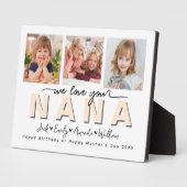 Custom Elegant Wir Liebe Sie Nana Foto Collage Fotoplatte (Seite)