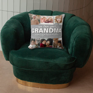 Custom Elegant Wir Liebe Sie Oma Foto Collage Kissen