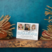 Custom Elegant Wir Liebe Sie Opa Foto Collage Fotoplatte (Seite)