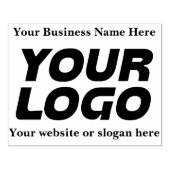 Custom Elegant XXL Large Business Logo and Text Gummistempel (Prägung)