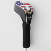 Custom Elegante American Flag Golf Design Golf Hea Headcover (angewinkelt)