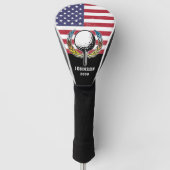 Custom Elegante American Flag Golf Design Golf Headcover (Vorderseite)
