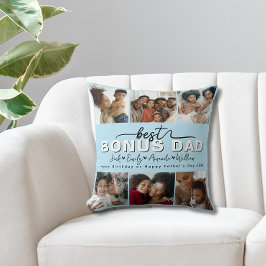 Custom Elegante Best Bonus Vater Foto Collage Kissen