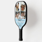 Custom Elegante Best Bonus Vater Foto Collage Pickleball Schläger (Links)
