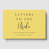 Custom Elegante Butter Gelbe Buchstaben an die Bra Gästebuch (Vorderseite)