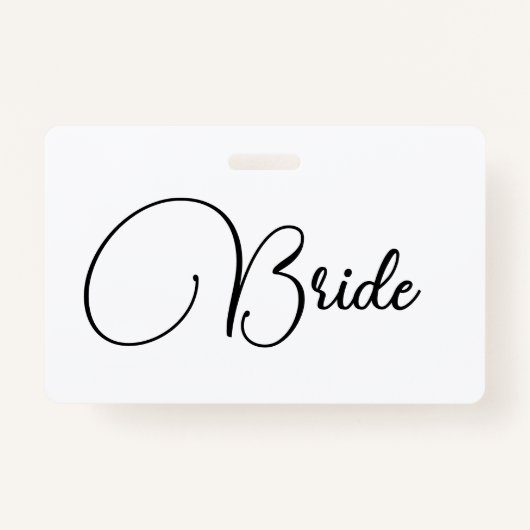 Custom Elegante Calligraphy Bride Bachelorette Ausweis (Vorderseite)