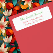 Custom Elegante Christmas Mail Rücksendeadresse La