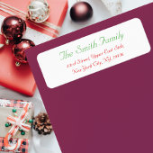 Custom Elegante Christmas Mail Rücksendeadresse La