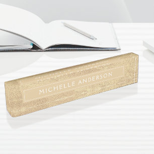 Custom Elegante Class Gold Foil Namensplakette