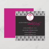 :custom: Elegante Damask Party Einladung (Vorne/Hinten)