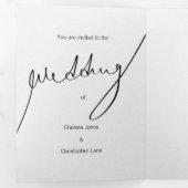 Custom Elegante Dreifach-Hochzeitseinladung Dreifach Gefaltete Einladung (Innen Erste Seite)