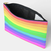 Custom Elegante farbenfrohe Regenbogenstreifen Bri Zubehörtasche (Offen)