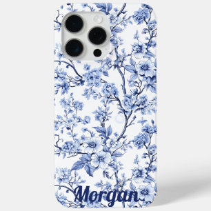 Custom Elegante French Vintag Blue Floral Geschenk Case-Mate iPhone Hülle