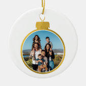 Custom Elegante Gold Foto Ornamente Weihnachten (Vorne)
