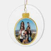 Custom Elegante Gold Foto Ornamente Weihnachten (Links)