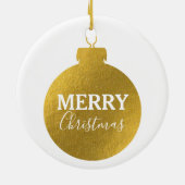 Custom Elegante Gold Foto Ornamente Weihnachten (Hinten)