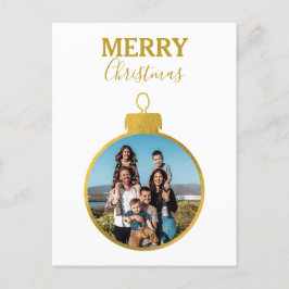 Custom Elegante Gold Foto Ornamente Weihnachten